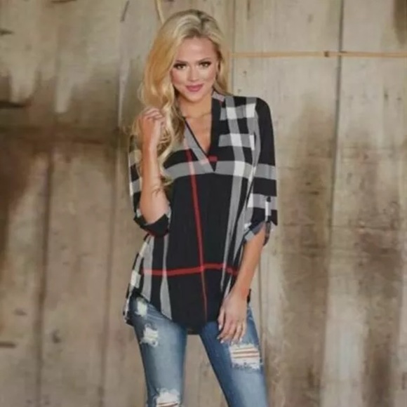 Tops - Plaid Tunic